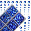 Picture of 4000Pcs Hot Fix Round Crystals Gems Glass Stones Hotfix Flat Back Rhinestones (Sapphire)