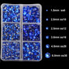 Picture of 4000Pcs Hot Fix Round Crystals Gems Glass Stones Hotfix Flat Back Rhinestones (Sapphire)