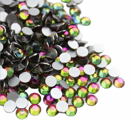 GetUSCart- Jollin Glue Fix Crystal Flatback Rhinestones Glass Diamantes Gems  for Nail Art Crafts Decorations Clothes Shoes(ss8 2880pcs, Blaze)