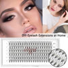 Picture of 120 PCS Lash Clusters DIY Eyelash Extension 10D Cluster Lashes Fairy D 0.10mm Curl 14mm Individual Eyelashes Cluster Lashes Wisps Reusable Mini Eyelash Cluster Eyelash Extensions at Home (10D 0.1 D 14mm)