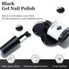 Picture of modelones Gel Nail Polish, 1 Pcs 15ml Pure Black Color Gel Polish Set Soak Off LED Long-Wear Mirror Shine Essential Nail Gel Salon Manicure Design DIY at Home, 0.5 Fluid Ounces