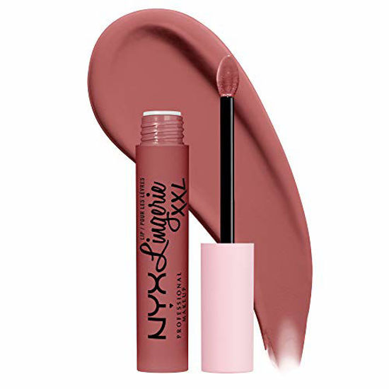 Picture of NYX PROFESSIONAL MAKEUP Lip Lingerie XXL Matte Liquid Lipstick - Strip'd Down (Coral Beige)