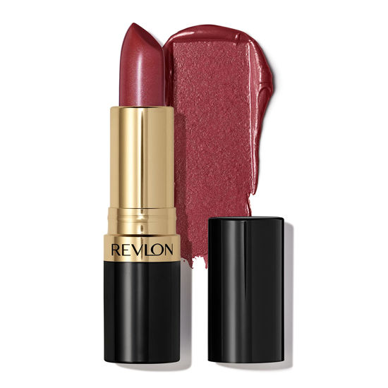 Picture of Revlon Super Lustrous Lipstick, High Impact Lipcolor with Moisturizing Creamy Formula, Infused with Vitamin E and Avocado Oil in Berries, Spicy Cinnamon (641) 0.15 oz