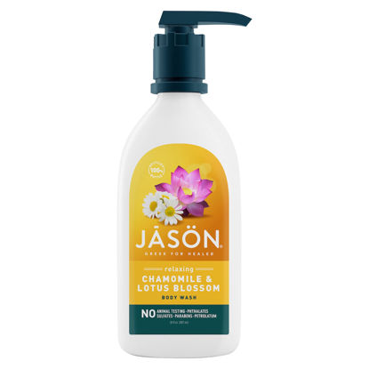 Picture of JASON Natural Body Wash & Shower Gel, Relaxing Chamomile & Lotus Blossom, 30 Oz
