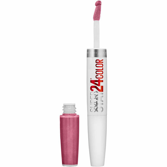 Picture of Maybelline New York Super Stay 24, 2-Step Liquid Lipstick Makeup, Long Lasting Highly Pigmented Color with Moisturizing Balm, Very Cranberry, Ruby Red, 1 Count