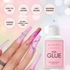 Picture of Super Strong Nail Glue for Acrylic Nails,Nail Tips, Press On Nails, Fake Nails, Salon Quality Brush On Nail Glue Easy Application Durable & Long-Lasting Makartt Glue False Nails