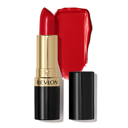 Picture of Revlon Super Lustrous Lipstick, High Impact Lipcolor with Moisturizing Creamy Formula, Infused with Vitamin E and Avocado Oil in Reds & Corals, Super Red (775) 0.15 oz