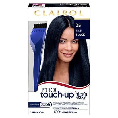 Picture of Clairol Root Touch-Up by Nice'n Easy Permanent Hair Dye, 2B Blue Black Hair Color, Pack of 1