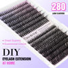 Picture of Lash Clusters 280pcs Individual Lashes DIY Eyelash Extension 40D 50D 8-16mm Mix D Curl Eyelash Clusters Lash Extension for Self Application at Home (40D+50D-0.07D-8-16MIX)