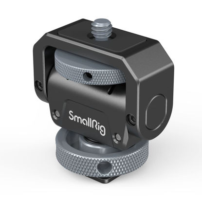 Picture of SmallRig Camera Monitor Mount Lite with Cold Shoe, Swivel 360° and Tilt 180° Holder for Field Monitor, LED, Flash and Video Shooting Photography Accessories, Max Load Capacity of 90° Tilt 3.2kg - 3809