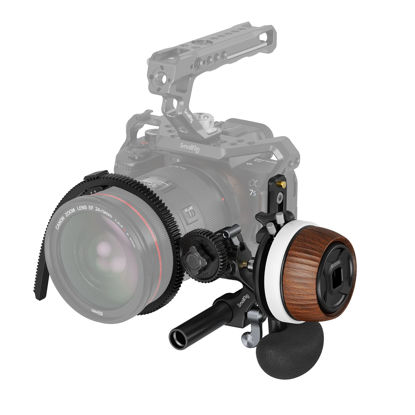 Picture of SmallRig F60 Follow Focus for DSLR and Mirrorless Camera Lenses, with Non-Damping Design & Forward/Reverse Switch & A/B Stops, Included Lens Gear, Gear Ring, 15mm Rod & Rod Clamp - 3850