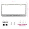 Picture of Bling License Plate Frame for Women, 1PCS Sparkly Stainless Steel License Plate Frames| Over 1000 pcs 14 Facets Bedazzled Clear Glass Diamond Rhinestone Crystals w/Free Glitter Diamond Box (White)