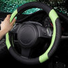 Picture of CAR PASS Line Rider Microfiber Leather Sporty Steering Wheel Cover Universal Fits for 95% Truck,SUV,Cars 14.5-15inch, Anti-Slip Safety Comfortable Design (Glows Lime Fluorescent Green)