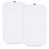 Picture of Waterproof Bassinet Mattress Pad Cover Fit for Fodoss, uiuwoo, Bellababy and MiClassic Bedside Bassinet, 2 Pack, Ultra Soft Bamboo Surface, Breathable and Easy Care