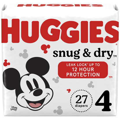 Picture of Huggies Snug & Dry Baby Diapers, Size 4 (22-37 lbs), 27 Ct