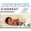 Picture of The Honest Company Clean Conscious Diapers | Plant-Based, Sustainable | Dots & Dashes + Multi-Colored Giraffes | Club Box, Size Newborn, 76 Count