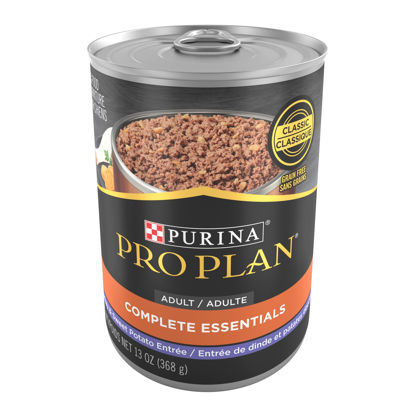 Picture of Purina Pro Plan Grain Free Dog Food Wet Pate, Turkey and Sweet Potato Entree - (12) 13 oz. Cans