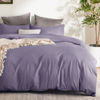 Picture of Bedsure Grayish Purple Duvet Cover Queen Size - Soft Brushed Microfiber Duvet Cover for Kids with Zipper Closure, 3 Pieces, Include 1 Duvet Cover (90"x90") & 2 Pillow Shams, NO Comforter