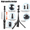 Picture of Selfie Stick, 40 inch Extendable Selfie Stick Tripod,Phone Tripod with Wireless Remote Shutter,Group Selfies/Live Streaming/Video Recording Compatible with All Cellphones