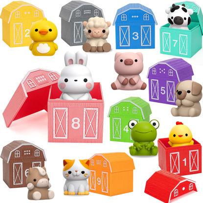 Picture of Learning Toys for 1,2,3 Year Old Toddlers, 20Pcs Farm Animals Toys Montessori Counting, Matching & Sorting Fine Motor Games, Christmas Birthday Easter Gift for Baby Boys Girls Age 12-18 Months