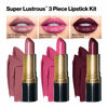 Picture of Lipstick Set by Revlon, Super Lustrous 3 Piece Gift Set, High Impact, Moisturizing, Cream Finish in Pink, Plum & Berry, Pack of 3