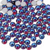 Picture of beadsland Flat Back Crystal Rhinestones Round Gems for Nail Art and Craft Glue Fix, Blue Volcano(2.9-3.0mm) SS12/1440pcs