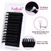 Picture of Eyelash Extension Easy Fan Volume Lashes .03 .05 .07 .10 Thickness FADLASH Rapid Blooming Easy Fan Lash Extensions Volume Lashes Faux Mink Matte Black (0.05-D, 25mm)