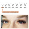 Picture of 240 Pcs Lash Clusters DIY Eyelash Extension 0.07mm C 8-15mm Fishtail Cluster Lashes Mixed Length Fishtail Eyelash Extensions Soft & Lightweight Fishtail Eyelashes for Makeup (Fishtail 0.07C 8-15mm)