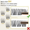 Picture of Lash Clusters D Curl 18mm B&Q LASH 72 Clusters Lashes Natural Individual Lashes C D Curl Wispy Lashes Eyelash Clusters Extensions DIY at Home DIY Eyelash Extensions (B49,D-18mm)