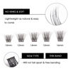 Picture of Cluster Lashes 72 Individual Lashes Clusters Eyelash Extensions False Eyelashes DIY Wispy Fluffy Lash Extension Kit Reusable False Eyelashes Natural Look Mix 10-16mm C D Curl-DM25