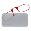 Picture of ThinOptics Universal Pod Rectangular Reading Glasses, Red Frames/White Case, 2 x + 2