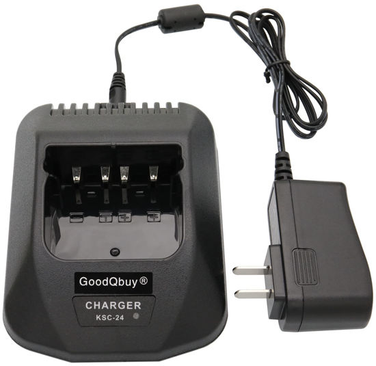 Picture of GoodQbuy KSC-24 Charger is Compatible with Kenwood Batteries KNB14 KNB15 KNB16 KNB17A KNB17B KNB20N KNB21N KNB22N TK-190 TK-280 TK-380 TK-290