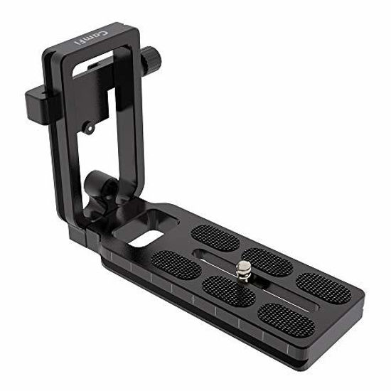 Picture of CamFi DSLR Camera L Bracket,Quick Release Plate Vertical Horizontal Switching Camera Stabilizer Tripod Head Universal L Bracket Compatible with Various DSLR Camera