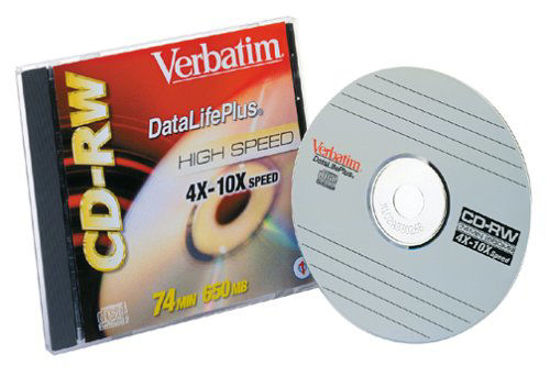 Picture of 5-Pack CD-RW Media 4x-10x High Speed Datalife Plus