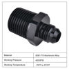 Picture of EVIL ENERGY 6AN Male Flare to 1/2" NPT Pipe Fitting Adapter Aluminum Straight Black 2PCS