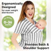 Picture of KeaBabies Baby Wrap Carrier - All in 1 Original Breathable Baby Sling, Lightweight,Hands Free Baby Carrier Sling, Baby Carrier Wrap, Baby Carriers for Newborn,Infant, Baby Wraps Carrier (Gray Stripes)