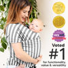 Picture of KeaBabies Baby Wrap Carrier - All in 1 Original Breathable Baby Sling, Lightweight,Hands Free Baby Carrier Sling, Baby Carrier Wrap, Baby Carriers for Newborn,Infant, Baby Wraps Carrier (Gray Stripes)