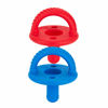 Picture of Itzy Ritzy Sweetie Soother Pacifier Set of 2 - Silicone Newborn Pacifiers with Collapsible Handle & Two Air Holes for Added Safety; Set of 2 in Hero Red & Hero Blue, Ages Newborn & Up