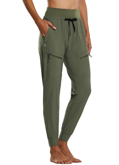 Women's Quick Dry Lightweight Pants Joggers Hiking Running Pants Drawstring  High Waisted Tummy Control Pants with Pockets Army Green : :  Clothing, Shoes & Accessories