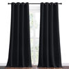 Picture of NICETOWN Patio Blackout Curtain Shades, 2 Panels, 55 inches x 102 inches, Black, Summer Home Decoration Thermal Insulated Grommet Blackout Draperies/Drapes for Kitchen