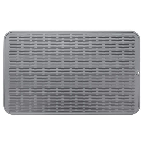 Silicone Dish Drying Mat, Easy clean, Eco-friendly, Heat-resistant Silicone  Mat for Kitchen Counter or Sink, Refrigerator or Drawer liner, Grey