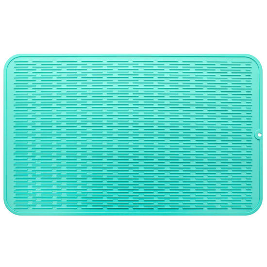 Silicone Dish Drying Mat for Multiple Usage, Easy Clean, Eco-Friendly  Heat-resistant Silicone Mat for Kitchen Counter or Sink, Refrigerator or Drawer  Liner - Compact Storage 