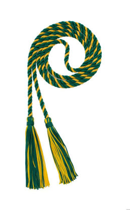 Picture of Graduation Honor Cord - DK Green/Gold - Every School Color Available - Made in USA - by Tassel Depot