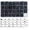 Picture of Amaney 1400pcs 4x7mm Black Round Acrylic Alphabet Letter Beads A-Z and Heart Pattern for Jewelry Making