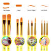 Picture of Paint Brushes Set, 20 Pcs Paint Brushes for Acrylic Painting, Oil Watercolor Acrylic Paint Brush, Artist Paintbrushes for Body Face Rock Canvas, Kids Adult Drawing Arts Crafts Supplies, Yellow