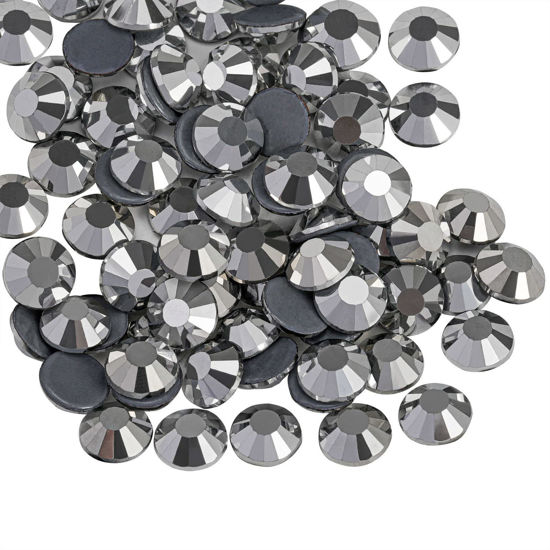 Picture of Beadsland Hotfix Rhinestones, 2880pcs Flatback Crystal Rhinestones for Crafts Clothes DIY Decoration,Silver Hematite, SS10, 2.7-2.9mm