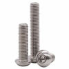 Picture of 1/4-20 x 3/8" Button Head Socket Cap Bolts Screws, 304 Stainless Steel 18-8, Allen Hex Drive, Bright Finish, Fully Machine Thread, Pack of 100