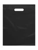 Picture of Purple Q Crafts Plastic Bag with Die Cut Handle Bag 12" x 15" Black Plastic Merchandise Bags 100 Pack for Retail, Gifts, Trade Show and More (12"x15")