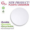 Picture of Cakebon Plastic Cake Boards 10 inch [1/2" Thick] aka Cake Drums or Cake Rounds - Reusable Cake Boards - Strong and Greaseproof (White, Round, 1-Pack)