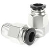 Picture of TAILONZ PNEUMATIC Male Straight 6mm Tube OD x 1/8 Inch NPT Thread Push to Connect Fittings PC6-N1 (Pack of 10)